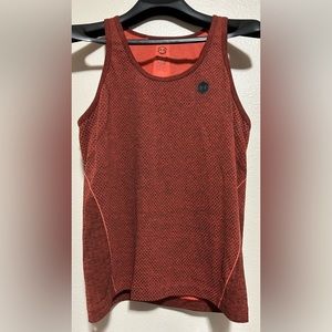 Under armour burnt orange muscle/ work out tank - size large